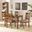 Baxton Studio Ramiro Modern And Contemporary Grey Fabric Upholstered And Walnut Brown Finished Wood 5 Piece Dining Set