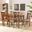 Baxton Studio Ramiro Modern And Contemporary Grey Fabric Upholstered And Walnut Brown Finished Wood 7 Piece Dining Set