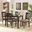 Baxton Studio Ramiro Modern And Contemporary Sand Fabric Upholstered And Dark Brown Finished Wood 5 Piece Dining Set