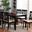 Baxton Studio Renaud Modern and Contemporary Sand Fabric Upholstered and Dark Brown Finished Wood 7-Piece Dining Set