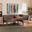 Baxton Studio Riordan Mid-Century Modern Grey Fabric Upholstered And Walnut Brown Finished Wood 3-Piece Dining Nook Set