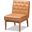 Baxton Studio Riordan Mid-Century Modern Tan Faux Leather Upholstered And Walnut Brown Finished Wood Dining Chair