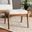 Baxton Studio Roxy Mid-Century Modern Off-White Boucle Upholstered And Walnut Brown Finished Wood Ottoman Footstool