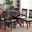 Baxton Studio Sadie Modern and Contemporary Grey Fabric Upholstered and Dark Brown Finished Wood 7-Piece Dining Set