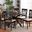 Baxton Studio Sadie Modern and Contemporary Sand Fabric Upholstered and Dark Brown Finished Wood 7-Piece Dining Set