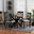 Baxton Studio Sadie Modern Beige Fabric and Espresso Brown Finished Wood 5 Piece Dining Set