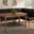 Baxton Studio Sanford Mid-Century Modern Dark Brown Faux Leather Upholstered and Walnut Brown Finished Wood 3-Piece Dining Nook Set