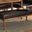 Baxton Studio Sanford Mid-Century Modern Dark Brown Faux Leather Upholstered and Walnut Brown Finished Wood Dining Bench
