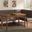 Baxton Studio Sanford Mid-Century Modern Grey Fabric Upholstered and Walnut Brown Finished Wood 3-Piece Dining Nook Set