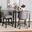 Baxton Studio Theron Mid-Century Transitional Grey Fabric And Espresso Brown Finished Wood 2-Piece Swivel Counter Stool Set