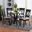 Baxton Studio Velia Modern Grey Fabric And Dark Brown Finished Wood 5-Piece Dining Set