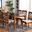 Baxton Studio Verner Modern and Contemporary Grey Fabric Upholstered and Walnut Brown Finished Wood 7-Piece Dining Set