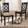 Baxton Studio Verner Modern and Contemporary Sand Fabric Upholstered Dark Brown Finished 2-Piece Wood Dining Chair Set