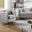 Bayberry Gray Velvet Chair With 1 Pillow