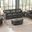 Belfast Leather Living Room Set In Ash