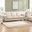 Bella Leather Living Room Set In Vanilla