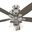 Bennett 52 Inch Ceiling Fan with LED Light Kit and Handheld Remote In Brushed Nickel and Light Gray Oak