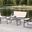 Berkane Brown Rattan and Beige 4-Piece Outdoor Set