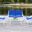 Berkane White Rattan and Navy 4-Piece Outdoor Set