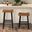Biasca 29 Inch Stool In Set of 2 In Oak and Black