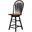 Black Cherry Selections Antique Black and Cherry 24 Inch Swivel Barstool
