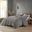 Blair Ruched Fur Down Alternative 3 Piece Full/Queen Comforter Set In Grey