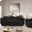 Bloom Teddy Living Room Set In Black