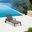 Bondi Outdoor Chaise Lounge In Aluminium Grey Color
