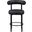 Bordeaux Vegan Leather Counter Stool Set of 2 In Black