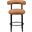 Bordeaux Vegan Leather Counter Stool Set of 2 In Cognac