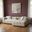 Boucle L Shaped Two Piece Sofa and Chaise Sectional with Toss Pillows In Ivory