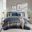 Boulder Stripe Pieced Faux Suede Comforter Set In Blue