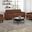 Bowen II Fabric Upholstered Track Arm Living Room Set In Rust