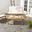 Bradbury Teak Brown and Beige 4-Piece Outdoor Living Set