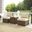 Bradenton 3 Piece Armless Wicker Outdoor Chair Set In Sand and Weathered Brown