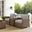 Bradenton 3 Piece Wicker Outdoor Chair Set In Gray and Weathered Brown