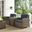 Bradenton 3 Piece Wicker Outdoor Chair Set In Navy and Weathered Brown