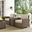 Bradenton 3 Piece Wicker Outdoor Chair Set In Sand and Weathered Brown