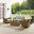 Bradenton 4 Piece Wicker Outdoor Loveseat and Swivel Rocker Set In Gray and Weathered Brown