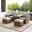 Bradenton 5 Piece Wicker Outdoor Chair Set In Gray and Weathered Brown