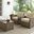 Bradenton Wicker Outdoor Chair Set of 2 In Sand and Weathered Brown