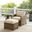 Bradenton Wicker Outdoor Chair Set of 2 In Sand and Weathered Brown