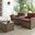 Bradenton Wicker Outdoor Chair Set of 2 In Sangria and Weathered Brown