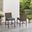 Bradenton Wicker Outdoor Dining Chair Set of 2 In Navy and Weathered Brown