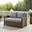 Bradenton Wicker Outdoor Loveseat In Gray and Weathered Brown