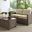 Bradenton Wicker Outdoor Loveseat In Sand and Weathered Brown