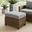 Bradenton Wicker Outdoor Ottoman In Gray and Weathered Brown