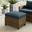 Bradenton Wicker Outdoor Ottoman In Navy and Weathered Brown