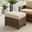 Bradenton Wicker Outdoor Ottoman In Sand and Weathered Brown