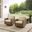 Bradenton Wicker Swivel Rocker Outdoor Chair In Sand and Weathered Brown - Set of 2
